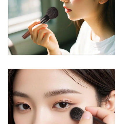 Goat Hair Makeup Brushes Set: Eyeshadow Brush, Foundation Loose Powder Brush, Blush Brush,Comestic Beauty Tools Preminum Quality