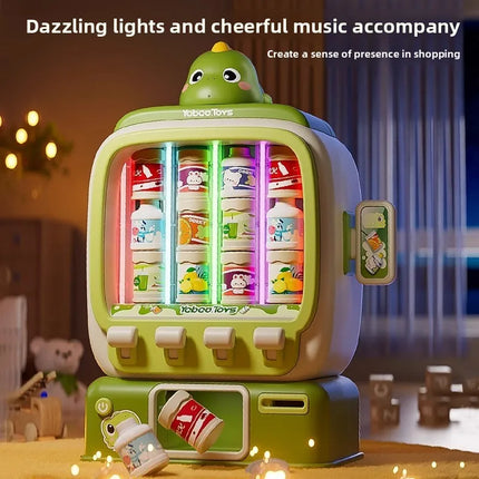 Auto Drinks Vending Machine Toys Children Coin Operated Game Simulation Mini Beverage Machine Kids Pretend Play Christmas Gifts