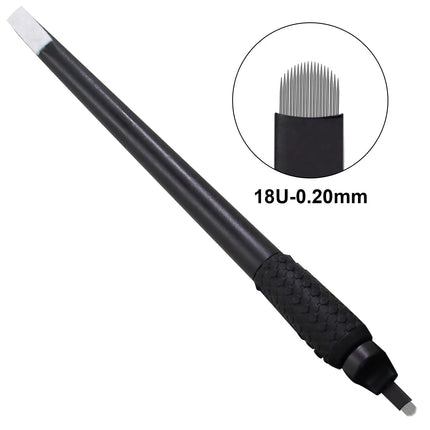 New 5/10/50PCS  Sterilized Permanent Makeup Eyebrow Tattoo Tools 0.15/0.18mm Disposable Microblading Pen with U Blades