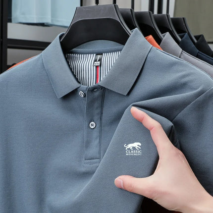 100% pure cotton high-end brand men's short-sleeve polo shirt, summer fashion, best-selling, luxury embroidery, boutique top, golf T-shirt