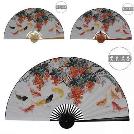 50x88cm Large  Painting Paper Fan Wall Hanging Decorative Folding Fan Office Hall Home Living Room Decorative Fan Ventilador