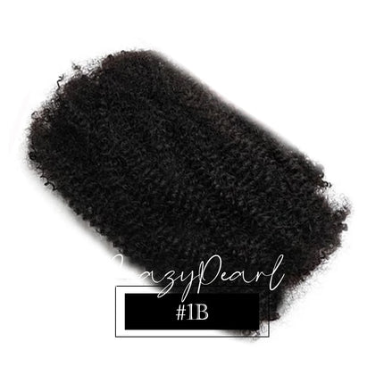 CrazyPearl Afro Kinky Bulk Human Hair for Dreadlocks Extension Repair Locs Twist Braiding Afro Kinky Human Hair for Locs Natural