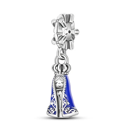 925 Sterling Silver Virgin Goddess Blessing Dangle Prayer Angel Pendant Charms Fit Original Necklace Bracelet DIY For Women Gift
