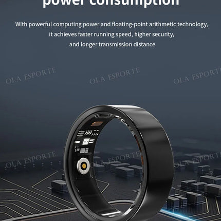 2026 Smart Ring Blood Pressure Heart Rate Sleep Monitoring Smartring IP68 & 5ATM Waterproof Multi-sport Mode Smartring Man Women