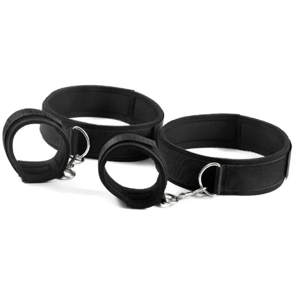 18+ Couple BDSM Bondage Kit - Soft Adjustable Wrist & Thigh Cuffs, Beginner-Safe Restraints Toy for Women Adult Supplies