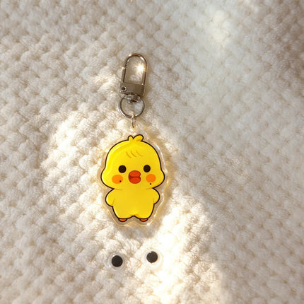 2pcs Kpop Ateez Aniteez Cartoon Character Plush Pendant with Acrylic Keychain Keyring San Bag Accessories Fans Gift Collection