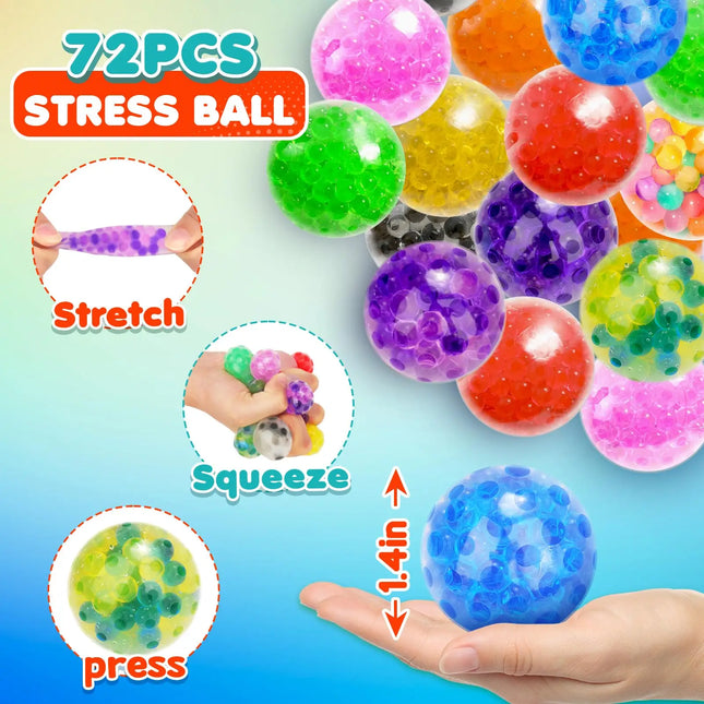 5-80pcs Squishy Stress Balls Fidget Toys Squishy Toys Stress Ball for Anxiety, Fidget Stress Toys Bulk, Squeeze Balls