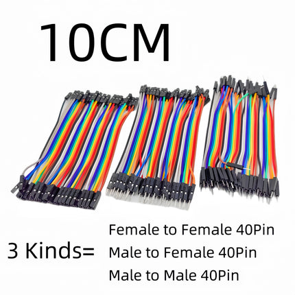 40-120pcs Dupont Line 10CM 20CM 30CM 40Pin Male to Male + Male to Female Female to Female Jumper Wire Dupont Cable for  DIY KIT