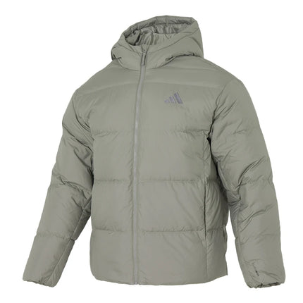 Adidas Men's Down Jacket - Hooded Windproof Winter Coat / Doudoune Adidas Homme - Manteau Hiver Coupe-Vent Capuche