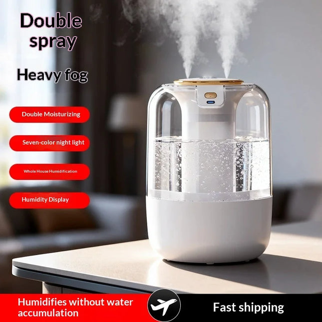 Ultra Quiet Humidifier, Large Capacity, Top Fill Design with UV Light Filter, Adjustable for All Night, Color Changing Humidifier