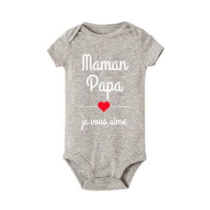 Mom Dad I Love You Baby Bodysuits Mothers Day Infant Outfit Fathers Day New Born Boys Girls Clothes Mothers Day Fathers Day Gift