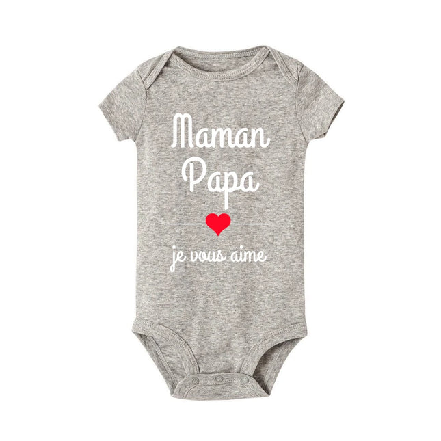 Mom Dad I Love You Baby Bodysuits Mothers Day Infant Outfit Fathers Day Newborn Boys Girls Clothes Mothers Day Fathers Day Gift
