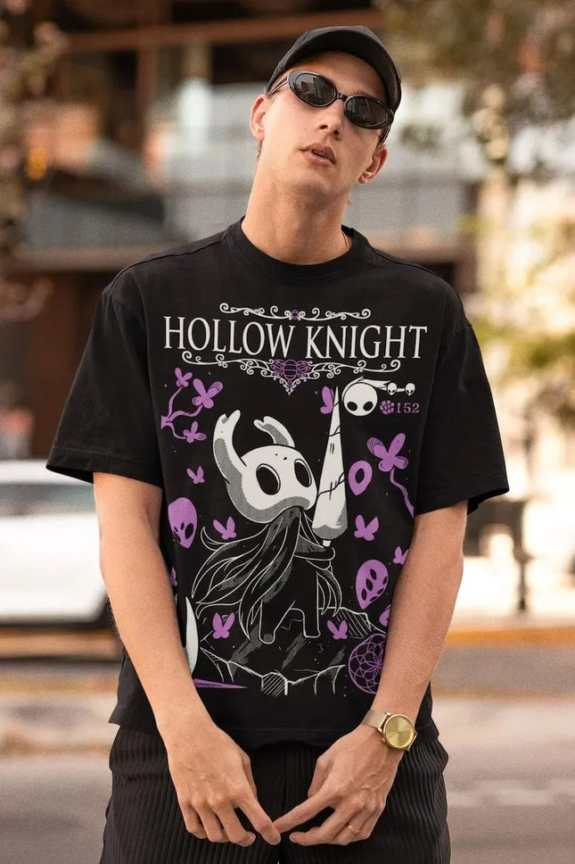 Hollow Knight SilkSong Retro Women Men T-Shirt Indie Game T-Shirt Casual Cotton Top Female Male Clothing High Quality Streetwear
