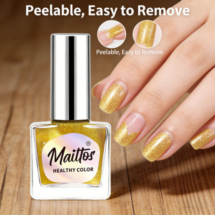 WA531 Shiny 12ml No-bake Cat's Eye Water-based Nail Polish, Oderless, With magnet, It dries quickly No need UV lamp, easy tear