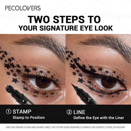 Double-ended Seal Liquid Eyeliner, Multiple Seal Styles, Quick-drying, Suitable for Various Makeup Looks, Eye Makeup