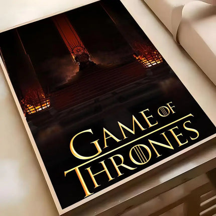 Anime G-Game Hot T-Thrones-S Poster Poster Waterproof HD Wall Art Decal Self-Adhesive Aesthetic Decor For Home Living