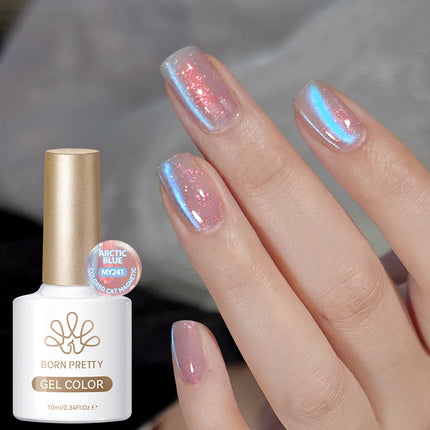 BORN PRETTY 10ml Pink Water Light Cat Magnetic Gel Polish Spaking Glitter UV LED Soak Off Gel Varnish Crystal DIY Manicure