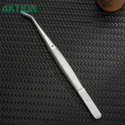 AKTION Professional Anti-Static Tweezers Precision Curved Tip German Steel Tools for Electronics Repair/Jewelry Making/Resin Art