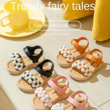 2024 New Children's Slippers Summer Girls and Boys Bathroom Home Anti slip Beach Shoes Soft Soled Baby Sandals