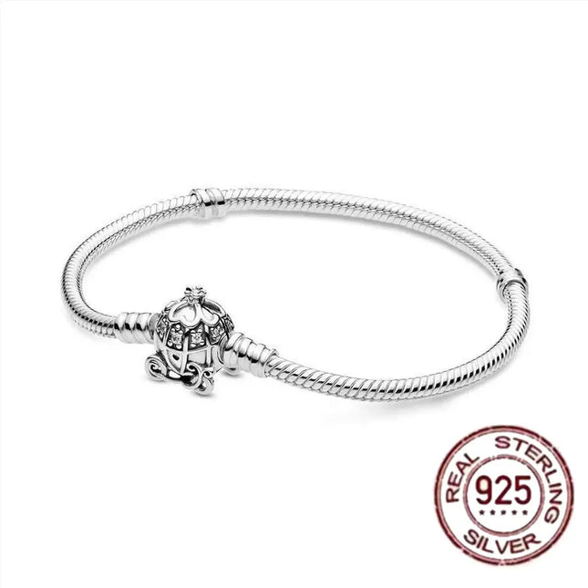 NEW 100% S925 pure silver Spider Man snake bone bracelet, suitable for original DlY bracelet, women's fashionable jewelry gift