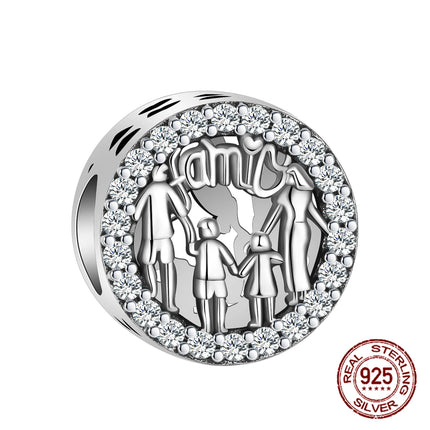 925 sterling silver boys and girls lovers pendant charms Fit 4MM hole diameter bracelet charm beads necklace Diy female jewelry
