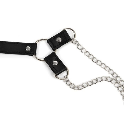 Nipple Clamps with Penis Ring Stainless Metal Long Chain Testis Bondage Nipple Stimulator Erotic BDSM Sex Toys for Couples