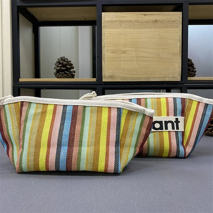 2026 New Small Storage Bag Canvas Bag Zipper Makeup Bag Handheld Fabric Bag Liner Inner Bag Medium Bag