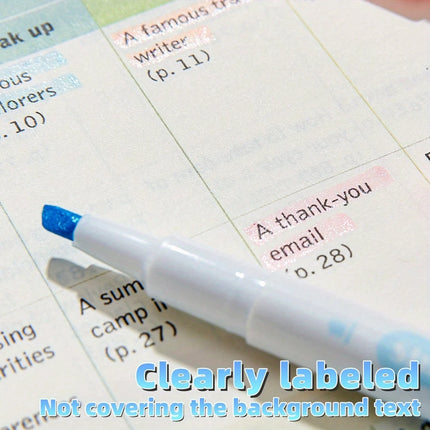6pcs Glitter Shiny Highlighter Marker Pens, Sparkling Note-Taking Diary, School and Office Use, Back to School Essentials