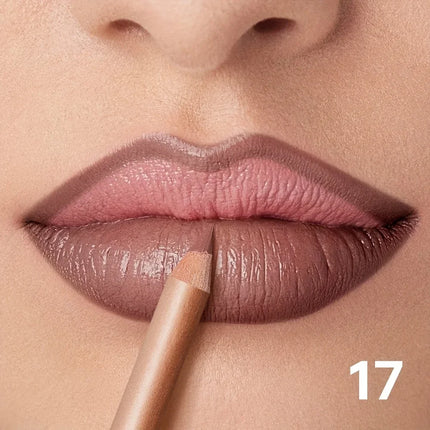 Matte Lip Liner Pencil Nude Shade, Long Lasting Waterproof Smooth Formula for Precise Lip Outline & Soft Glossy Finish