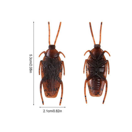 50Pcs Halloween Gadget Plastic Cockroaches Joke Decoration Props Rubber Toy Gags Plastic Bugs Cockroach Practical Jokes Toys