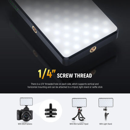 NEEWER LED Selfie & Tattoo Light Compatible with iPhone, Clip on CPL Filter/Tripod Stand/Phone Holder for Photography
