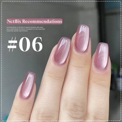 ZH Autumn And Winter Nails Toe Selling Whitening Glass Bead Cat Eye Gel Nail Polish Black Nails Nail Art Grey Cat Eye Nail Glue