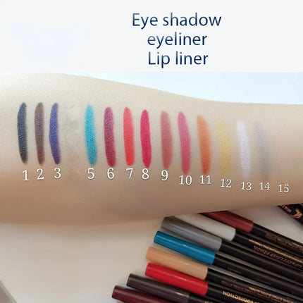 Matte Blue Eyeliner Pencil Waterproof Lasting Colourful Pigment Black White Yellow Eye Liner Pen Not Bloom Eyes Makeup Cosmetics