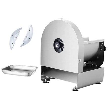 Commercial Electric & Manual Vegetable Slicer – Automatic Potato/Fruit Cutter for Lemon/Carrot/Cabbage, Stainless Steel & Non-