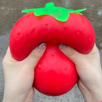 Giant Strawberry Squishy Toy Extra Large Size Strawberry Fidget Toys Slow Rising Shapeable Venting Ball for Adults Friends Gifts