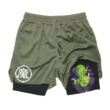 2026 Summer Anime Dragon Ball Son Goku Shorts Men Double Layer Sports Short Pants Digital Printing Sportswear Breathable Beach