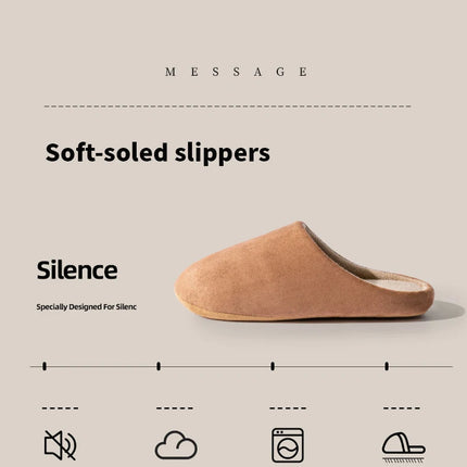Household Women's Slippers Comfortable Soft Non-Slip Wear-Resistant Thick Bottom Silent Solid Color Couple's Indoor Plank