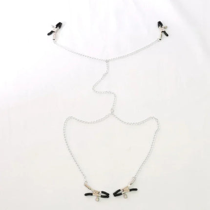 Breast Clamp Nipple Clip Sex Toy with Chain Festish Sextoy Stainless Steel Metal Sex Slaves SM Kit 3 Clips 3 Chains Set