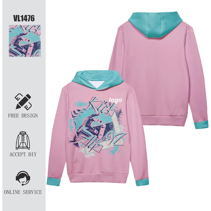 Custom Personal Design Men's Casual Breathable Hoodies Print Coats Fashion Women's Color Print Hoodie Outdoor Sweatshirt VL1476