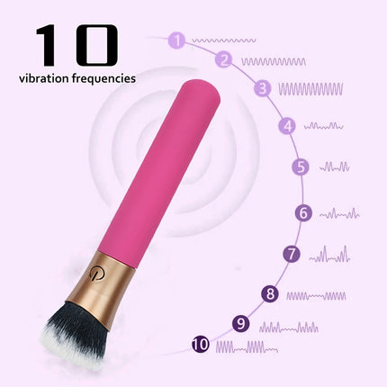 Electric Vibration Rechargeable Makeup Brush Vibrator Tools Cosmetic Brush Foundation Blush Loose Powder Brush Beauty Tools 18+
