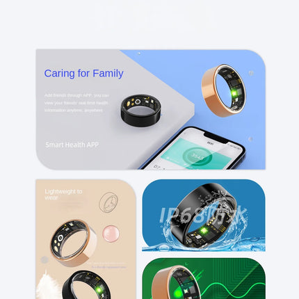 New Heart Rate Sleep Blood Oxygen Monitoring Adding Friends Remote Care Exercise Step Counting Photography Smart Ring Hot 2026