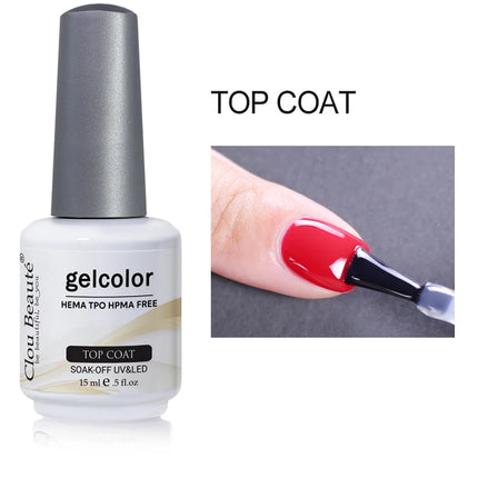 Clou Beaute 15ml Nail Gel Polish Vernis Semi Permanent UV LED Lamp Lakiery Hybrydowe Hema Free Red Nail Art Gel Lacquer Gel