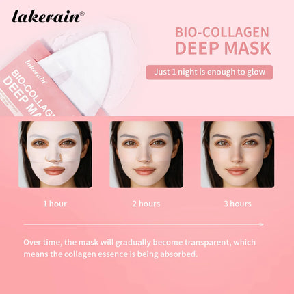 4pcs Collagen Deep Face Mask Hydrating Overnight Moisturizing Face Mask Pore Minimizing Plumping Travel Essentials Beauty Skinca