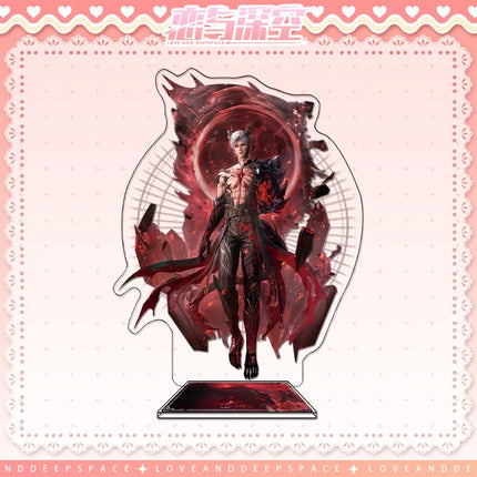 Love and Deepspace Sylus Acrylic Stand Keychain Brooch Figure Caleb Keyring Badge Flowing Sand Ticket Root Bookmark Desk Decor