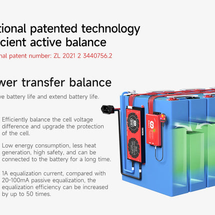 DALY software Active 1A balancer with Bluetooth UART 1A 4S 8S Equalizer suitable for LI-ION Lifepo4 LTO battery pack