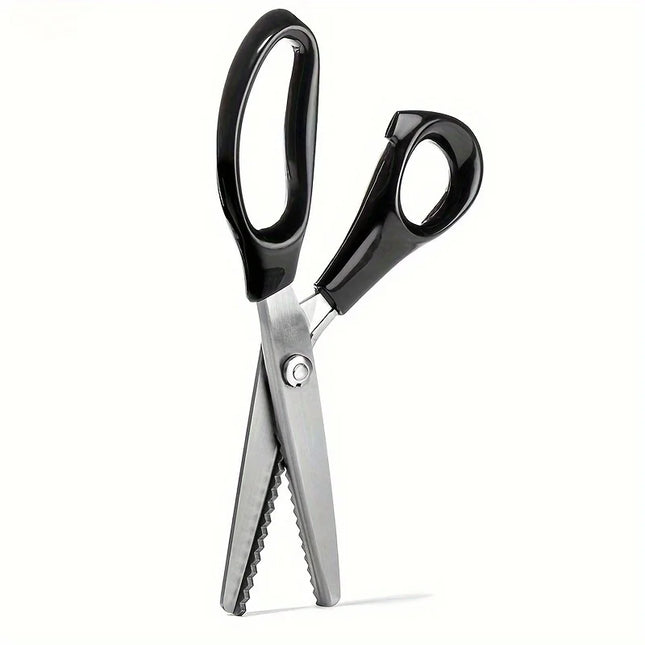 High-carbon Stainless Steel Zigzag Scissors -Sharp Triangle Teeth for Precise Cutting,Ideal for DIY Handiwork, Sewing, Tailoring