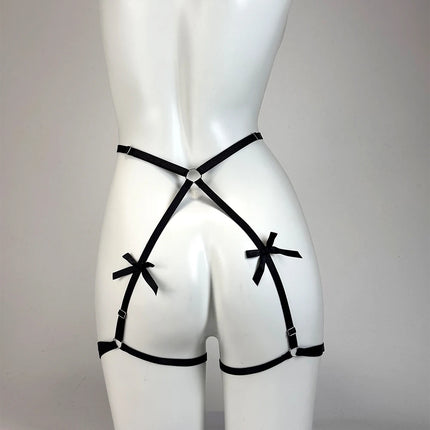 Women Gothic Style New Belt Punk Adjustable Black Elastic Thigh Strap Street Style Fetish Belt Exotic Fashion Accessory