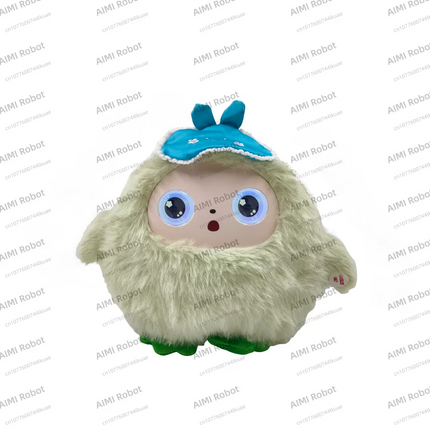 JoPark AI Toy Plush Robot Smart Voice&LED Eyes,Multiple Roles Interactive Companion Tuya App Control, USB Rechargeable E-Pet