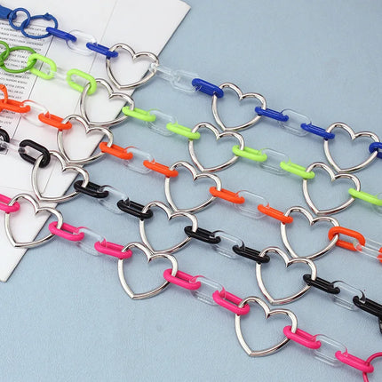 Punk Hiphop Long Resin Pentagram Heart Rock Trousers Hipster Pant Jean Keychain Ring Clip Acrylic Key Chains Women Accessories