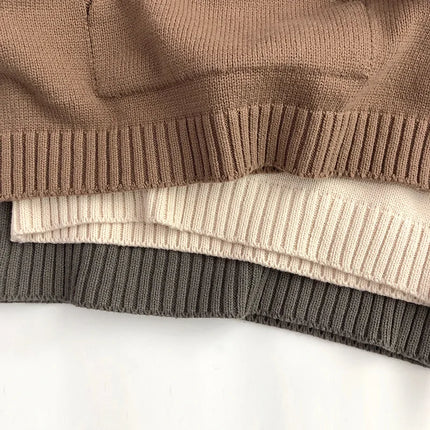 Korean Edition Boys and Girls Clothing Baby Sweater Toddler Knitted Sweater Newborn Knitted Long Sleeve Cotton Baby Pullover